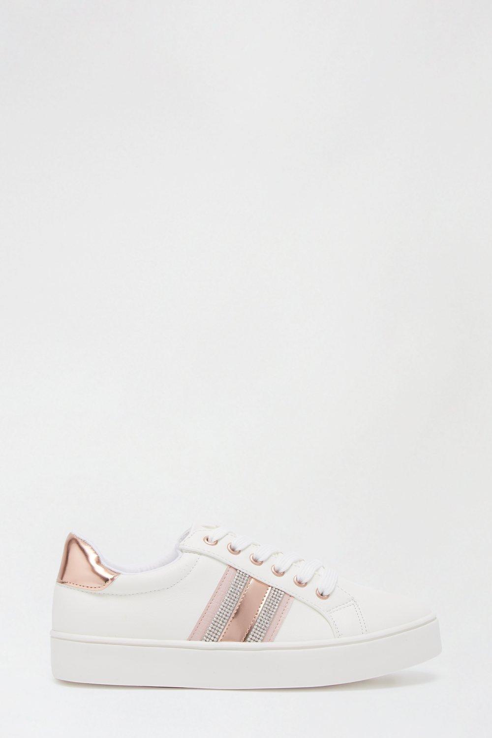 Trainers with clearance rose gold stripes